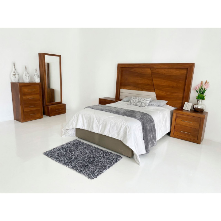 Recámara Alhena Nogal | Elephant Muebles