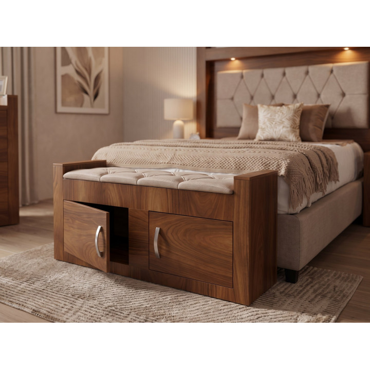 Recámara Althea: detalle del pie de cama