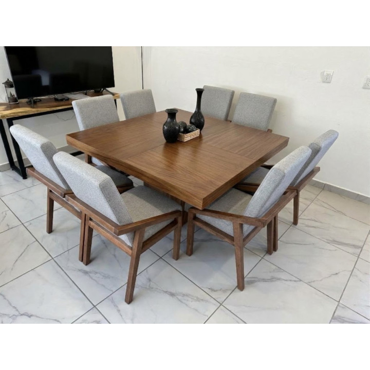 Comedor Lyra Cuadrado - Gris Plata