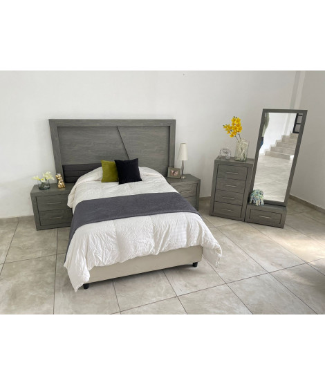 Recamara Alhena Gris Elephant Muebles Toluca Metepec Lerma