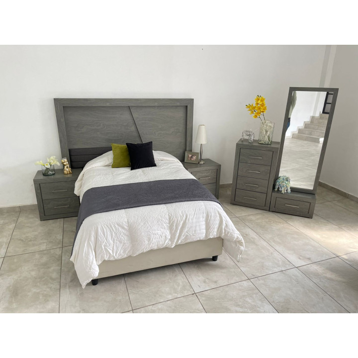 Recamara Alhena Gris Elephant Muebles Toluca Metepec Lerma