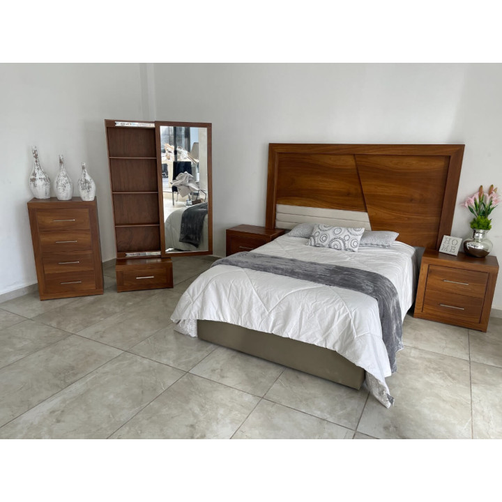 Recámara Alhena Nogal | Elephant Muebles