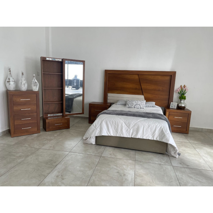 Recámara Alhena Nogal | Elephant Muebles
